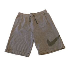 Nike Sportswear Mens Black Polka Dot Drawstring Athletic Sweat Shorts Medium